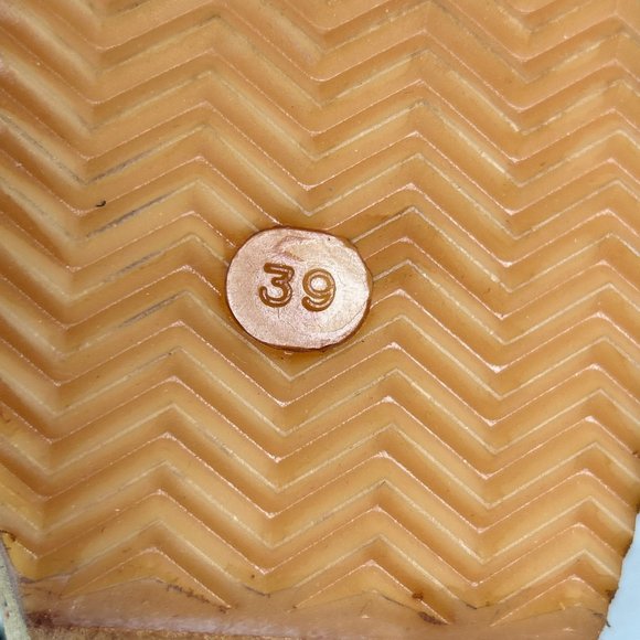 MIA Bety Sandals Womens 9M Black Leather Peep Toe Wooden Clogs Woven Adjustable - Picture 11 of 11